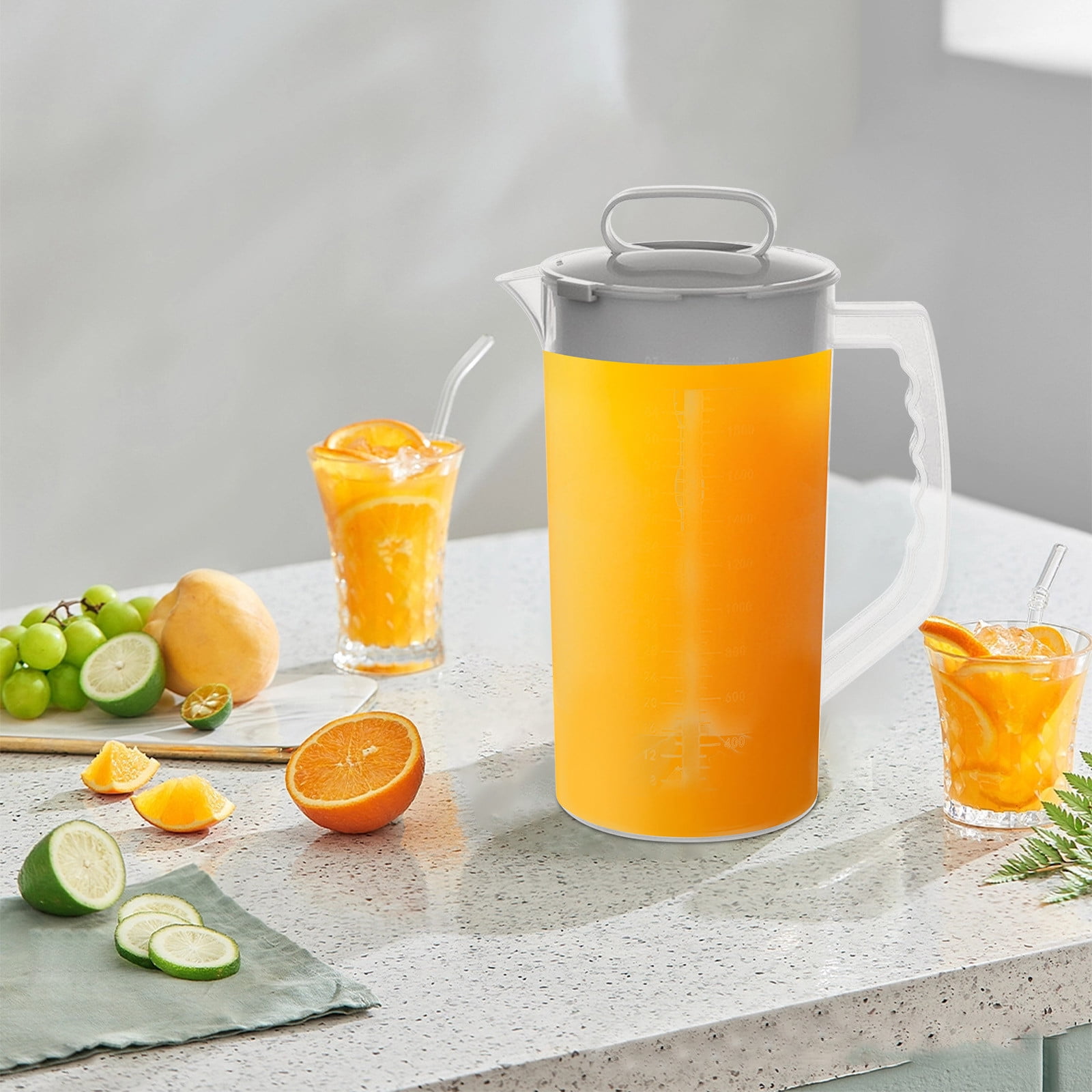 Liamobondopolis Airtight Sealed Plastic Water Pitcher Cold Brew Ice ...