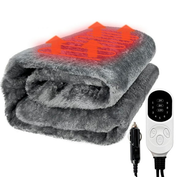 Car Heating Blanket 12v Heating Mattress Car Knee Pads Office Legs Covers Intelligent Constant Temp Washable Camping Heating Blanket Winter Supplies Ships With Extra U.S.-Gauge Plugs