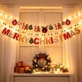 thumbnail image 1 of Liamobondopolis Christmas Banner with Lights, Felt Merry Christmas Garland with LED String Lights, Holiday Party Hanging Decor for Mantel Window, 1 of 6