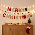 thumbnail image 1 of Liamobondopolis Christmas Banner with Lights, Felt Merry Christmas Garland with LED String Lights, Holiday Party Hanging Decor for Mantel Window, 1 of 6