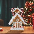 thumbnail image 1 of Liamobondopolis Christmas Candy House Figurine Resin Snow Cottage Decor with Cookie Details Festive Holiday Centerpiece Home Decoration, 1 of 7