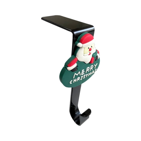 Christmas Stocking Hanger Stocking Hook with L-Shaped Design - Cute Character Decor for Hanging Christmas Socks on the Fireplace, Christmas Tree Hanger Hooks