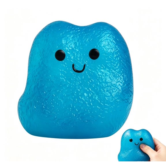 Liamobondopolis Cloud Squeeze Accessory Textured Semi Transparent Shell Soft Flowing Liquid Gel Sensory Fidget for Office Desk Calming Relief Hand Held Compact Decompression Squishy