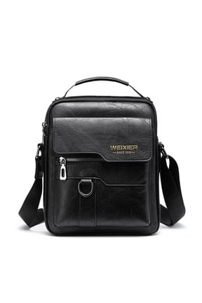 Crossbody Bag Men's Shoulder Bag Vintage Leather Vertical Hand Business Men's Casual Leather Bag Satchel Bag For Men Gift For Father /Anniversary Outdoor & Office Supplies