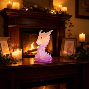 Liamobondopolis Crystal Texture Dragon Statue 3.93 in Tall Resin for Home Decor Living Room Fantasy Decor and Collection