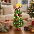 thumbnail image 1 of Liamobondopolis Desk Goose Christmas Tree Outfit, Handmade Knitted Green Christmas Tree with Star Topper and Festive Bows Fits 7 Inch Desktop Goose, Whimsical Holiday Decor for Home and Office, 1 of 7