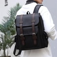 thumbnail image 1 of Large Capacity Leather Laptop Backpack For Men, Work Business Travel Office Backpack College Bookbag, Casual Computer Backpack Fits Notebook 15.6 Inch, 1 of 9
