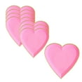 thumbnail image 1 of Living 8Pcs 7Inch Valentine's Cute Pink Heart Shape Disposable Paper Platters Tissue Wedding Party Candy Fruit Paper Tray Cake Snack Tray For Couple's Date, 1 of 6