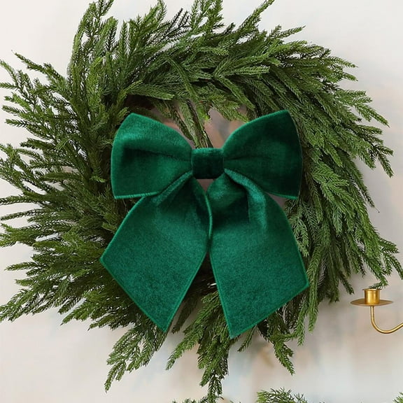 Liamobondopolis Premium Pre-Tied Christmas Bow 11.42x9.45in Holiday Decoration for Wreaths Trees Doors Windows Outdoor Winter Decor