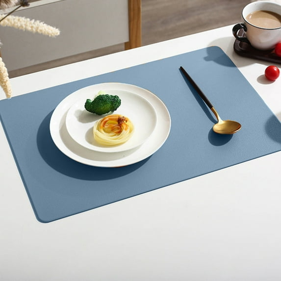 Rectangular Kitchen Table Mats锛?Leather Placemat Leather Dinner Mat, Coffee Mats, Easy To Clean & Use Kitchen Essentials