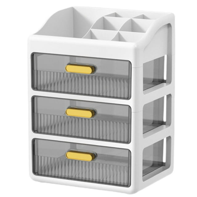 Stackable Drawer-type Desktop Storage Box Home & Office Countertop Stationery Organizer Cosmetics Makeup Storage Rack Storage Cabinet Sundries Container Home Space Organization