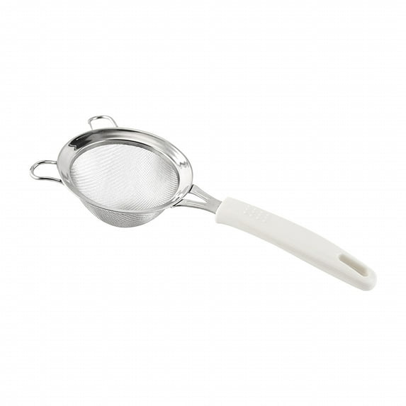 Stainless Steel Fine Mesh Flour Sifter Mannual Flour Sieve Handheld Household Double Layer Mesh Filter Sieve Spoon Baking Tool
