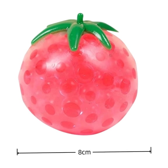 Liamobondopolis Tomato Shaped Bead-Filled Squeeze Stress Reliever Soft Tactile Calming Accessory with Translucent Design for Office Desk and Travel Relaxation