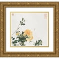 thumbnail image 1 of Lian, Ju 16x15 Gold Ornate Wood Framed with Double Matting Museum Art Print Titled - Insects and Flowers III, 1 of 4