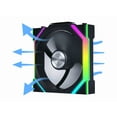 thumbnail image 1 of Lian Li 12RSL1W1B Wireless 120mm ARGB Case Fan Reverse Blade Single Black, 1 of 7