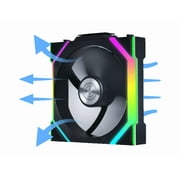 Lian Li 12RSL1W1B Wireless 120mm ARGB Case Fan Reverse Blade Single Black