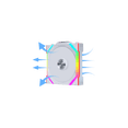 thumbnail image 1 of Lian Li 12RSL1W1W Wireless 120mm ARGB Case Fan Reverse Blade Single White, 1 of 5