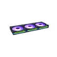 thumbnail image 1 of Lian-Li 12RSLIN1W3B 2.4 GHz Wireless Signal ARGB FDB 3X Fan Reverse Blade with Controller, Black, 1 of 7