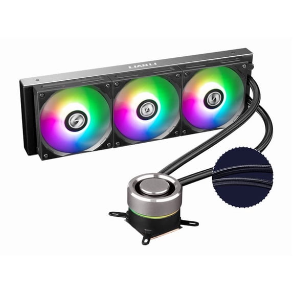 Lian Li GALAHAD AIO 360 RGB - Processor liquid cooling system - (for: LGA775, LGA1156, LGA1366, LGA1155, LGA2011, LGA1150, LGA1151, AM4, LGA2066, LGA1200) - 120 mm - black