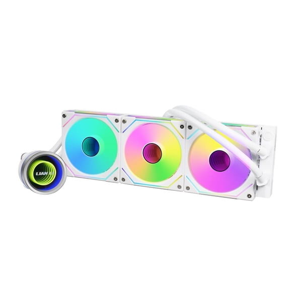 LIANLI Water Cooling Kit Galahad Series Galahad II Trinity 360 SL-INF White 1.1 inch (27 mm) Thick Radiator, Equipped with UNI Fan SL-Infinty Integrated Cooling Fan