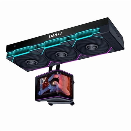 Lian Li HS2OLDC36TB Hydroshift II OLED Curved 360TL RGB AIO CPU Cooler with 6.67" Screen - Black