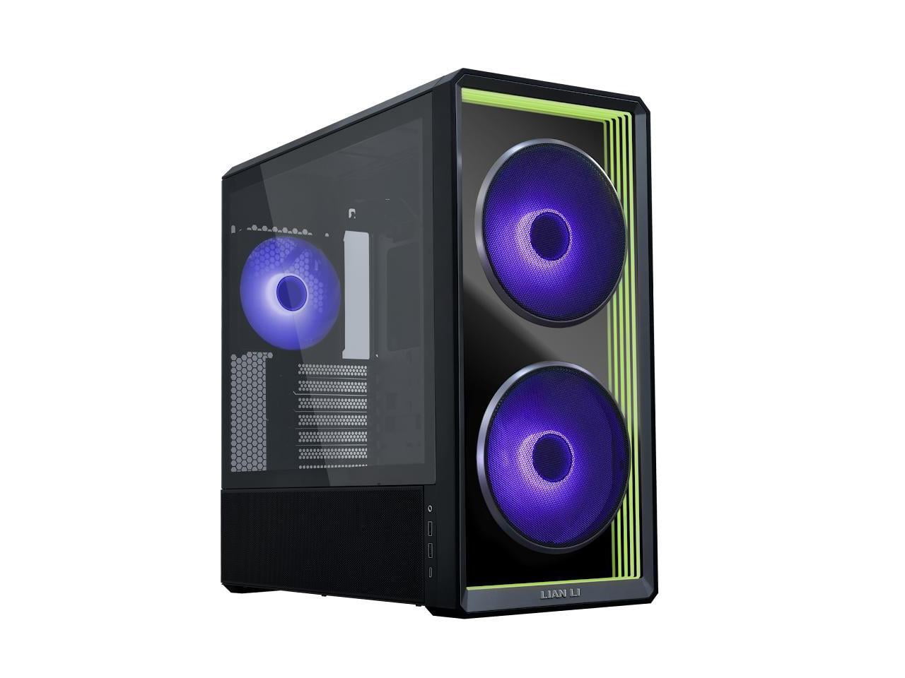 Lian Li LANCOOL 217 INF Black Infinity Mirror Computer Case, Mid-Tower ATX PC Case w/ 3 Pre-Installed Fans, 2x170mm ARGB Fans, 1x140mm, Front Mirror Glass Panel, Optimized Airflow - Black
