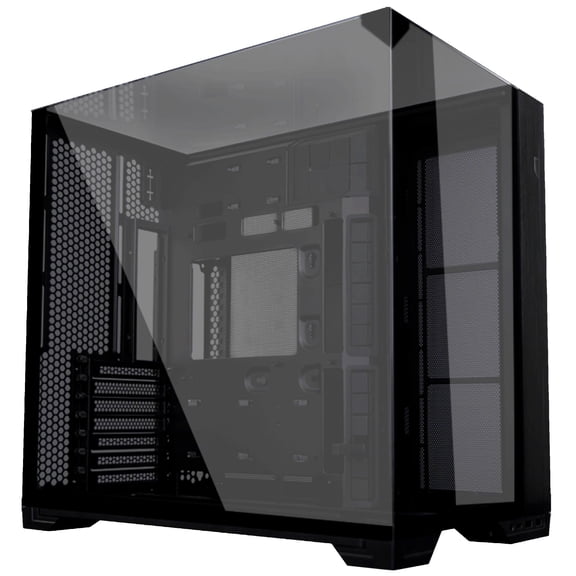 Lian Li O11 Vision Compact ATX Mid Tower Gaming PC Case, Aluminium, Black