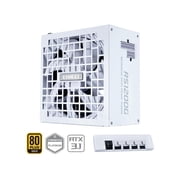 Lian Li RS 1200W Rotational Shift Fully Modular ATX Power Supply W/ USB Fan Hub 90  AC Inlet, Cybenetics Platinum, 80+ Gold, ATX 3.1, PCIe 5.1, 12V-2 6 Cable, White RS1200G.WH