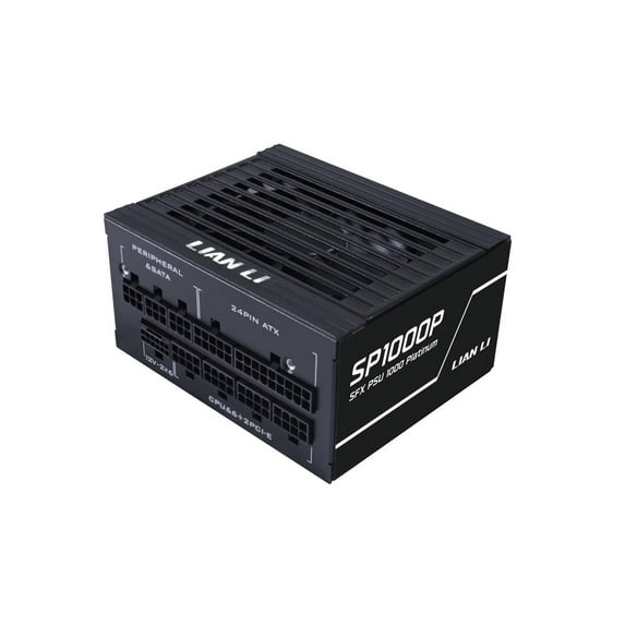 Lian Li SP Platinum 1000W SFX Form Factor Power Supply with 12V-2x6 Connectors - ATX 3.1 & PCIE 5.1 Compliant - Low-Noise - Fully Modular - 105°C Capacitors - 10 Year Warranty - Black (SP1000P.B)