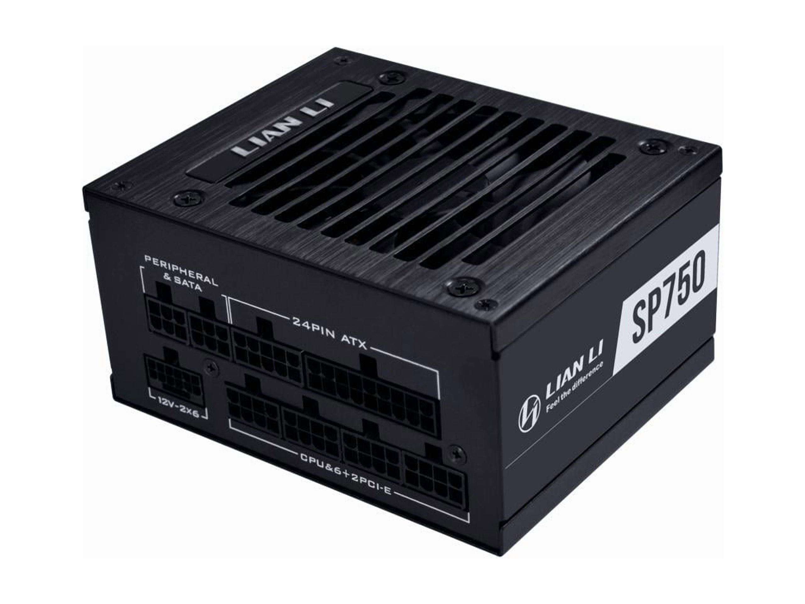 Lian Li SP V2 Gold - 750 Watt SFX Form Factor Power Supply with Native 12V-2x6 Cable - Low Noise - 80 Plus Gold Efficiency - ATX 3.1 & PCIe 5.0 Compliant - 92mm FDB Fan - 10-Year - Black (SP750G.B)