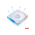thumbnail image 1 of Lian Li UNI FAN RTL120 RGB Single Pack White  ,Reverse Blade (No controller included)- 12RTL1W, 1 of 5