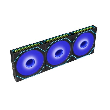 Lian Li UNI FAN SL Infinity Flex 120mm Reverse Blade ARGB Fan, 3 Pack, Controller Included, Black (12RSLIN1F3B)