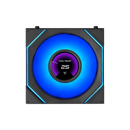Lian Li UNI FAN SL Infinity LCD Flex 120mm Reverse Blade ARGB Fan, Single Pack, Controller Not Included, Black (12RSLIND1F1B)