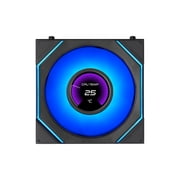 Lian Li UNI FAN SL Infinity LCD Flex 120mm Reverse Blade ARGB Fan, Single Pack, Controller Not Included, Black 12RSLIND1F1B