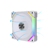 Lian-Li UNI FAN SLV2 120 Computer Reverse Blade Fan with ARGB LED, White