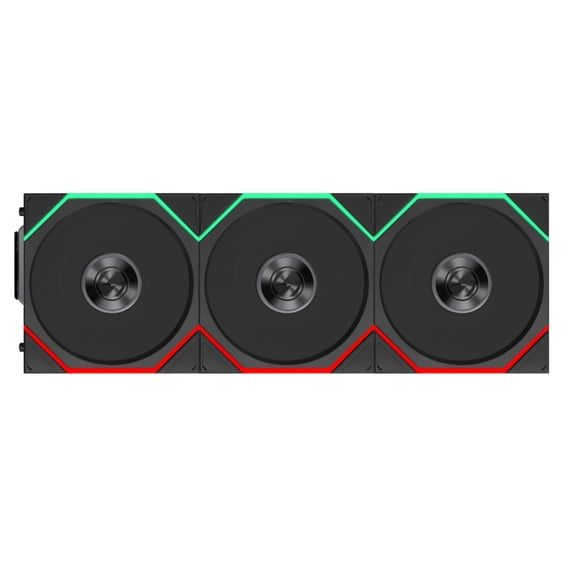 Lian Li UNI FAN TL Flex 120mm Reverse Blade ARGB Fan, 3 Pack, Infinity Mirror, Controller Included, Black (12RTL1F3B)