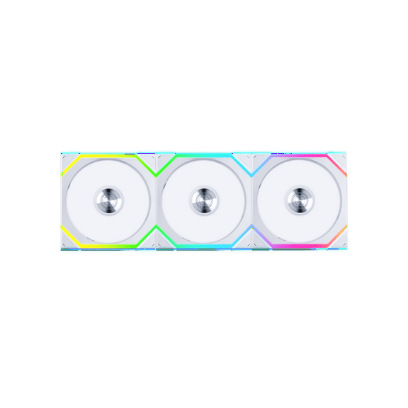 Lian Li 12RSL1W3W Wireless 120mm ARGB Case Fans Reverse Blade Triple Pack White