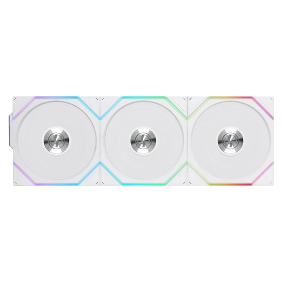 Lian-Li UNI FAN TL Wireless 120mm ARGB Case Fan with Reverse Blade and Controller, White, 3-Pack