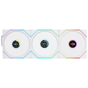 Lian-Li UNI FAN TL Wireless 1.6 LCD 120mm ARGB Case Fan with Controller, White, 3-Pack