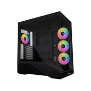 Lian-Li V100RX 4 x 120 mm ARGB PWM Optimized Airflow Fans Mid Tower Case - Black