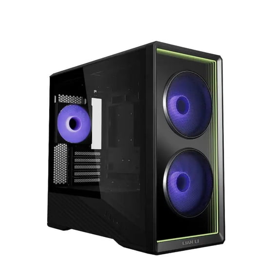 Lian Li Vector V150 INF Micro ATX PC Case - Black (V150INFX) 2 x 140mm & 1 x 120 mm ARGB PWM Fans, Supports Backconnect mATX & 360mm Radiator, Infinity Mirror Front Panel