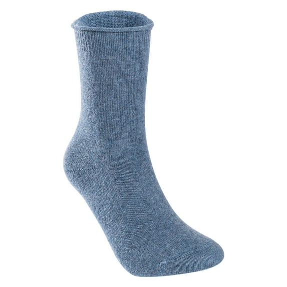 Lian Life Style Big Girls Women's 1 Pair Wool Crew Socks with Unique Designs, L1844, Size 6-9, Color Blue