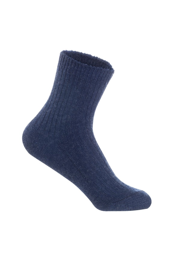 Fantastic Children's Wool Crew Socks, Size 9Y-11Y, Navy
