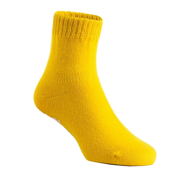 Lian Life Style Premium Children's 1 Pair Cotton Crew Socks LJH007 Size 1Y-3Y, Medium, Girl, Yellow