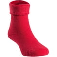 thumbnail image 1 of Lian LifeStyle 1 Pair Children Wool Crew Socks. , Soft and Durable HRL1801 Size Color 6M-12M (Red), 1 of 6