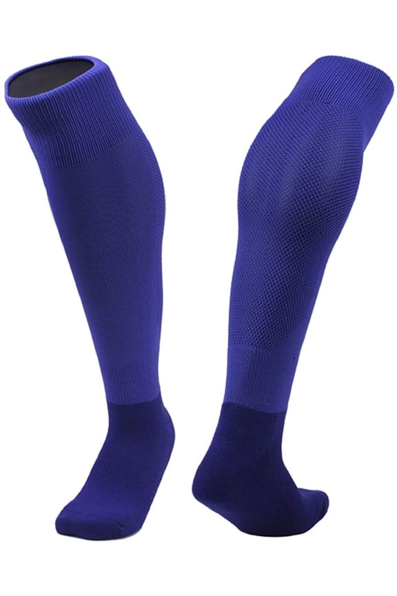 1 Pair Exceptional Knee High Sports Socks for Soccer, Softball, Baseball and many other Sports XL0005 Size M Blue
