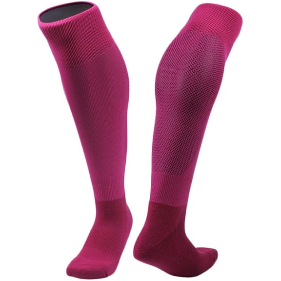 Lian LifeStyle 1 Pair Exceptional Knee High Sports Socks for Soccer, Softball, Baseball and many other Sports XL0005 Size M Rose