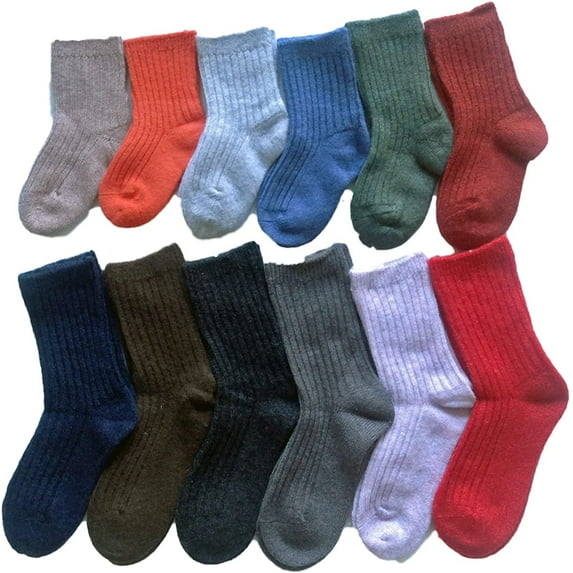 lian lifestyle 3 pairs children cashmere wool socks size 11-13cm girl random color