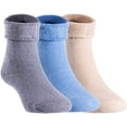 thumbnail image 1 of Lian LifeStyle 4 Pairs Children Wool Socks Size 17-19cm Girl Random Color, 1 of 2