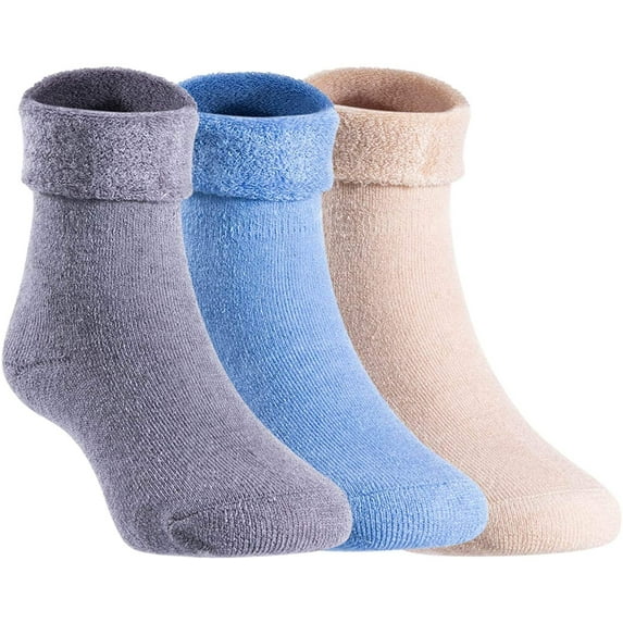 Lian LifeStyle 4 Pairs Children Wool Socks Size 17-19cm Girl Random Color